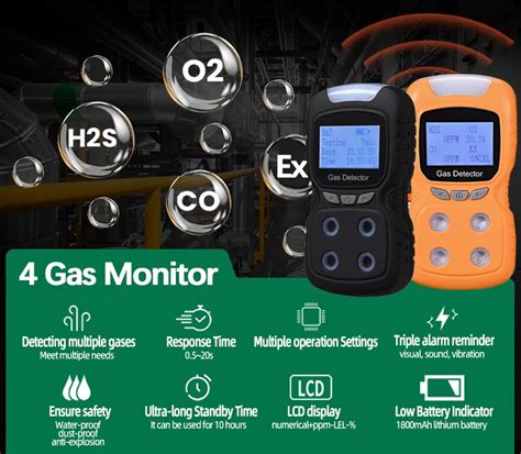 portable 4 gas monitor|4 gas monitor for sale near me.